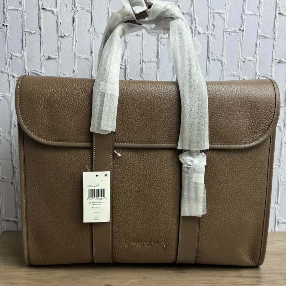 Coach man Gotham Portfolio /briefcase Bag fits 15-16” laptops C5318 NWT